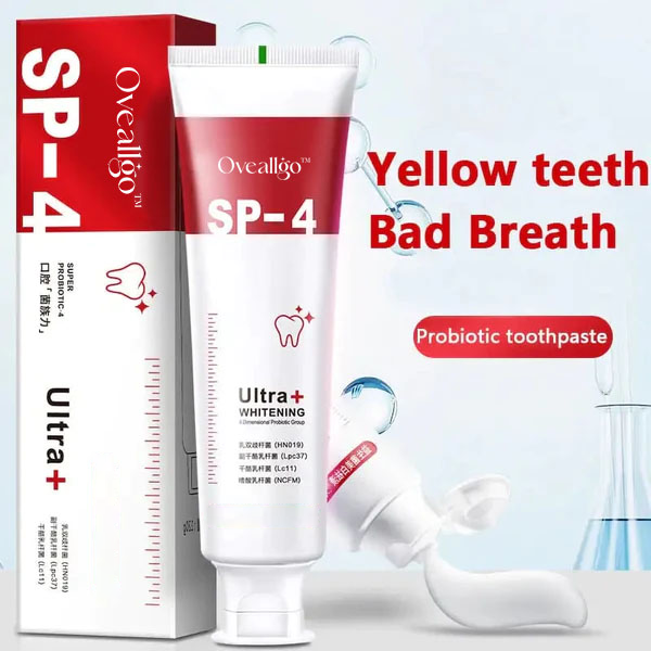 š„2024 HOT SALEš„ Oveallgo⢠SP-4 Probiotic Whitening Toothpaste