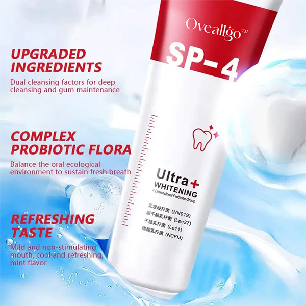 š„2024 HOT SALEš„ Oveallgo⢠SP-4 Probiotic Whitening Toothpaste